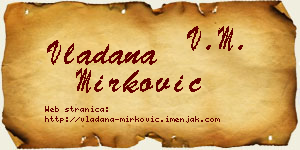 Vladana Mirković vizit kartica